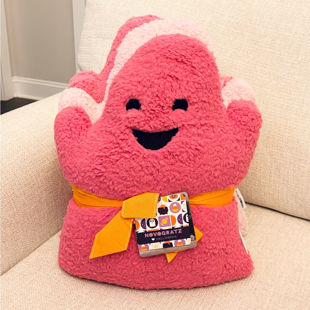 🩷👻Set of 3 NovoGratz Halloween Pink Ghost Pillows
